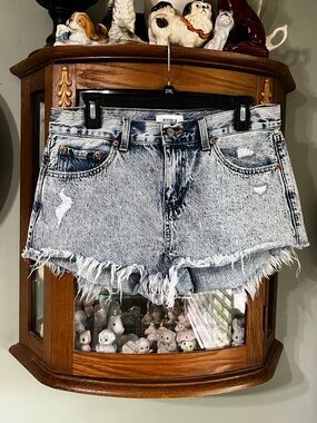 Pistola Acid Wash Denim Jean Shortie Shorts Size 28